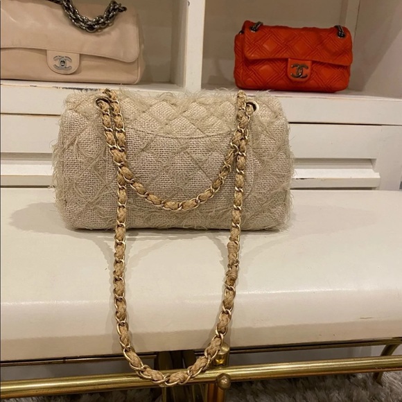 Sold!!! Chanel Nature Tweed Medium Flap Bag - Picture 10 of 10
